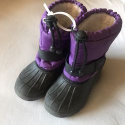 Kid’s Size 9 Snow Boots Purple Insulated Warm Children’s Toddler