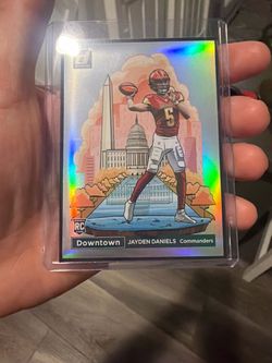 Jayden Daniels Donruss Downtown RC Holo Card