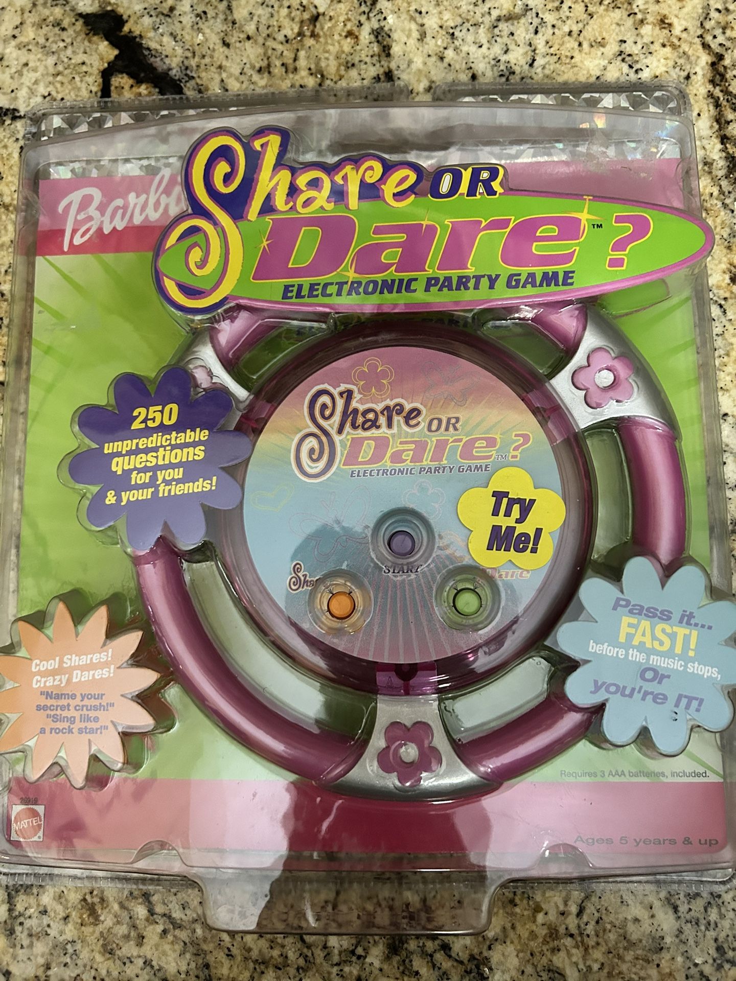 New Vintage Share Or Dare Barbie Party Game
