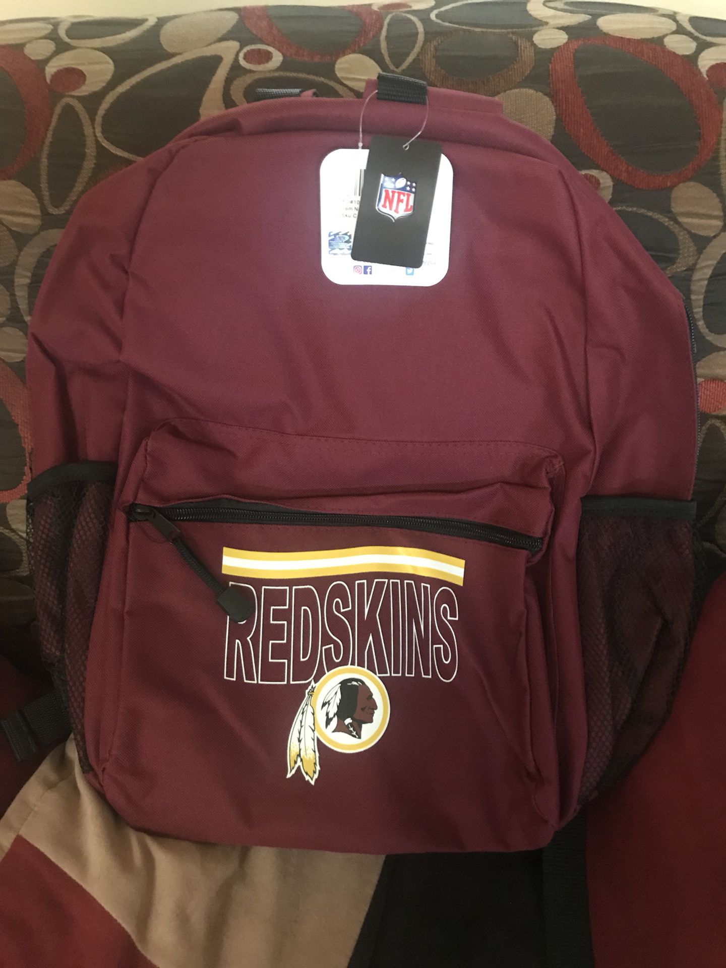 Washington Redskins Backpack $10