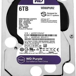 WD Purple 6TB Surveillance Hard Drive  