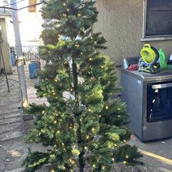 7.5 ft. Festive Pine LED Pre-Lit Artificial Christmas Tree T10 by