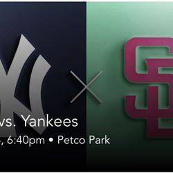 Padres vs Yankees Friday 5/24 4 Tickets Section 118 Row 25