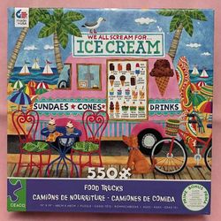 Ceaco puzzle Ice Cream Truck II 550 piece Food Trucks Series summer beach scene