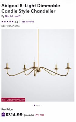 Brass chandelier - birch lane