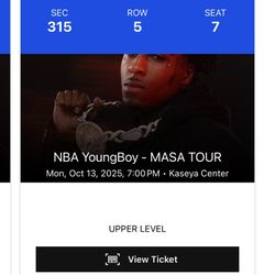 NBA YOUNGBOY TICKETS OCT 13th (FT LAUDERDALE)