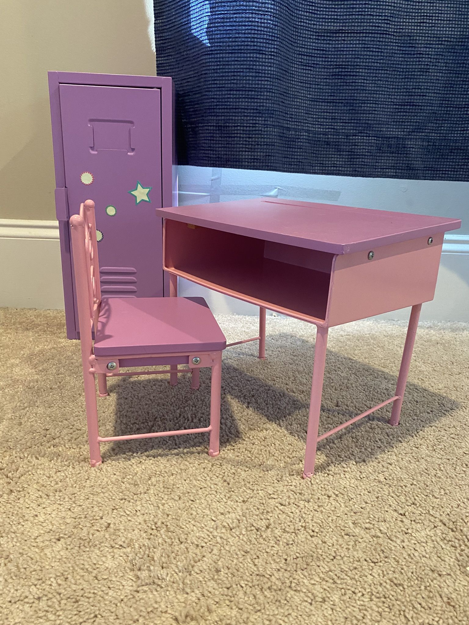 American Girl desk, chair and locker
