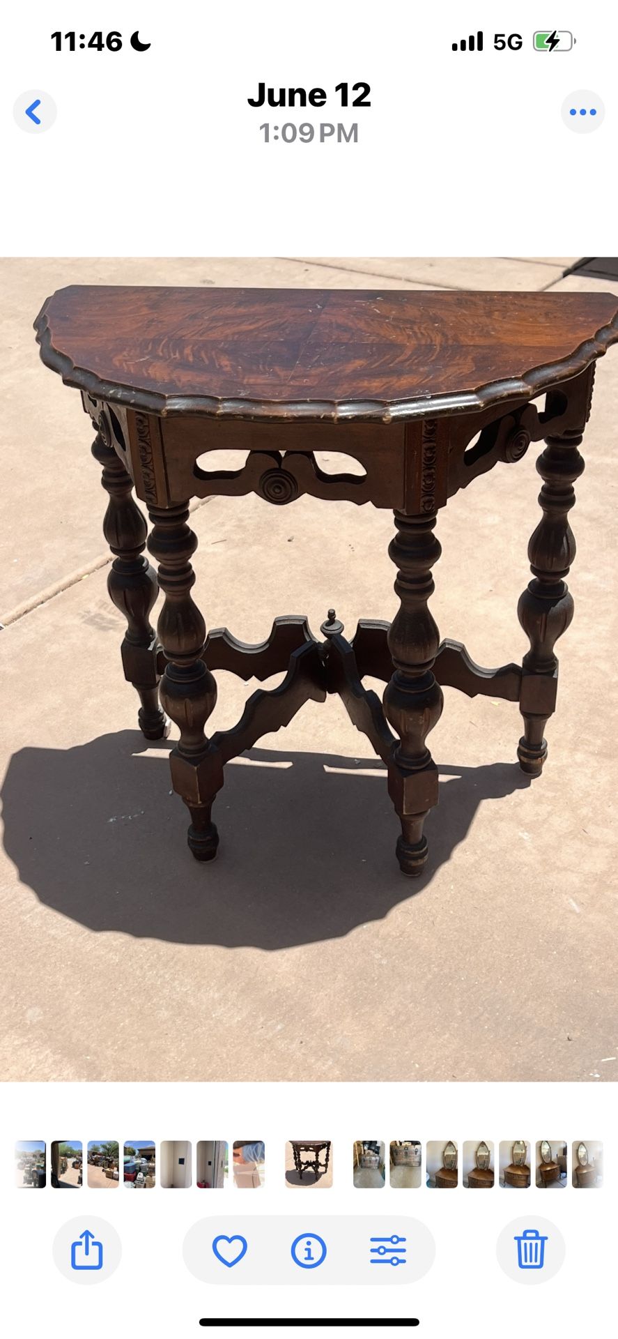 Antique Unique Side Table 