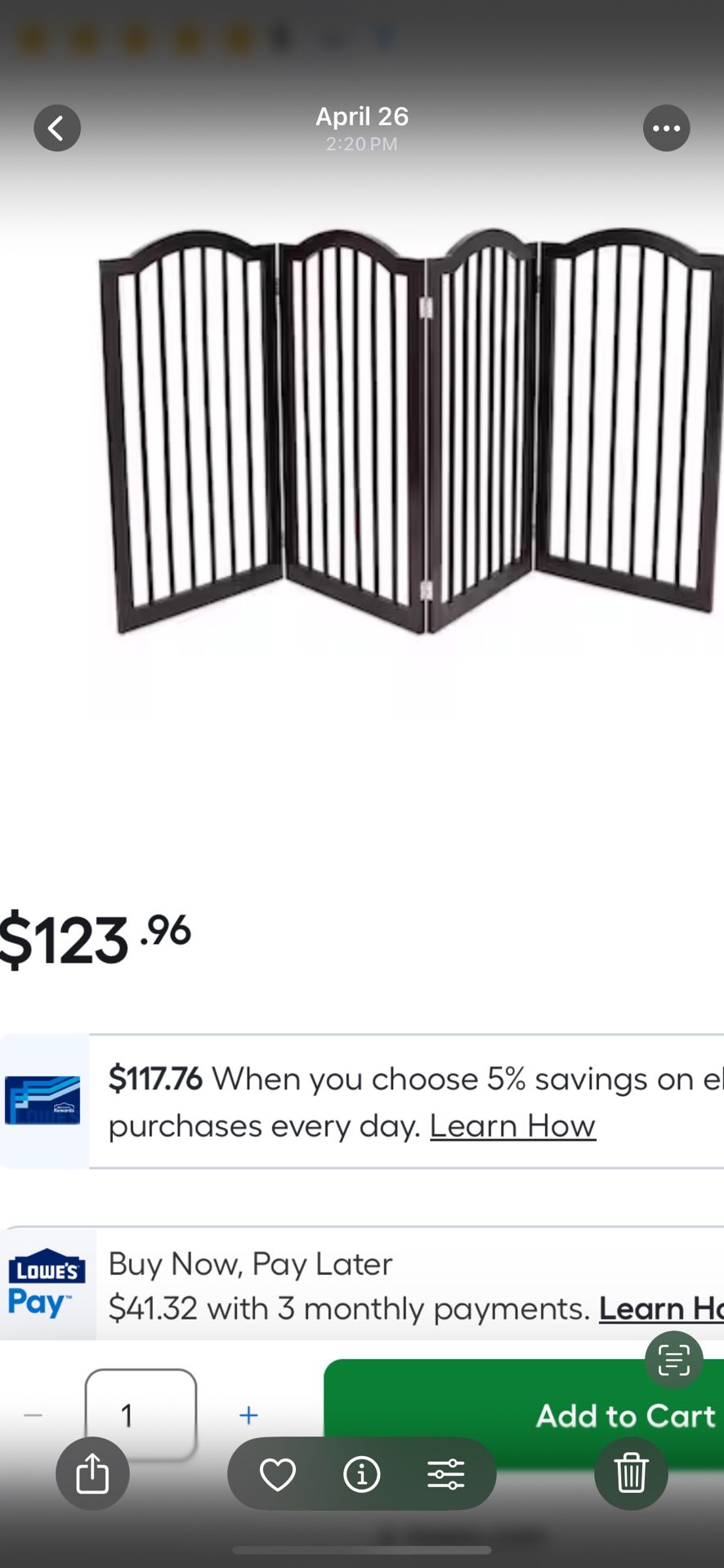 Dog Gate 4 Pannel