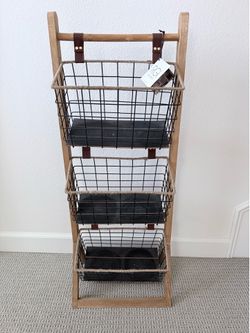 Decorative Basket Rack