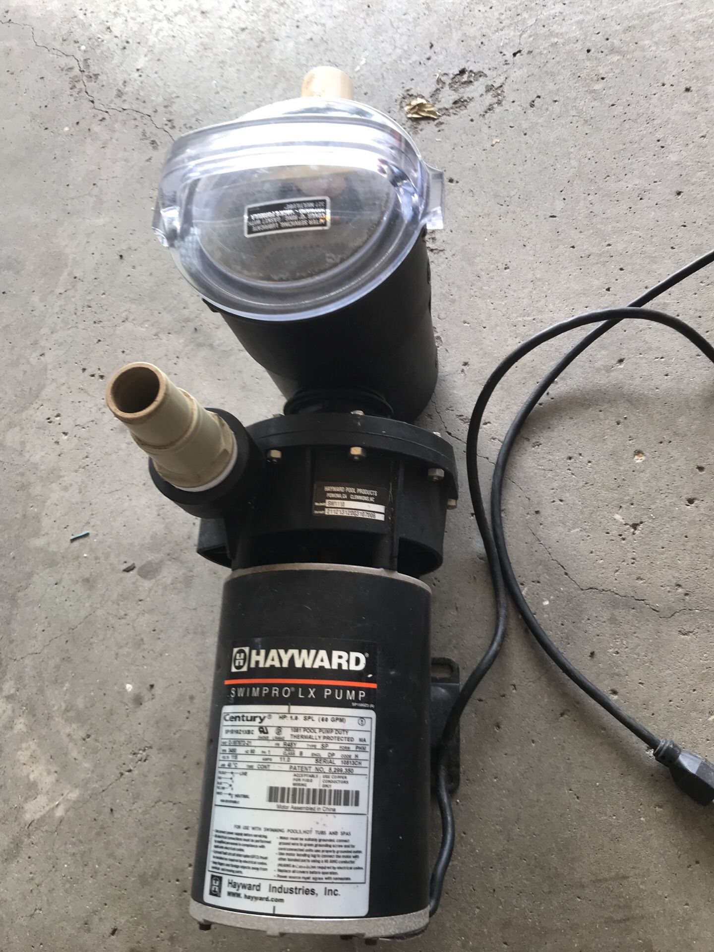Hayward swimpro LX pump pool filter