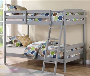 Brand New Grey Twin Size Bunk Bed
