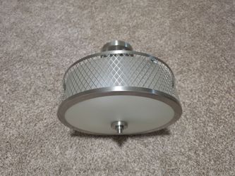 Set of 2 Modern Brushed Nickel Ceiling Light Fixtures