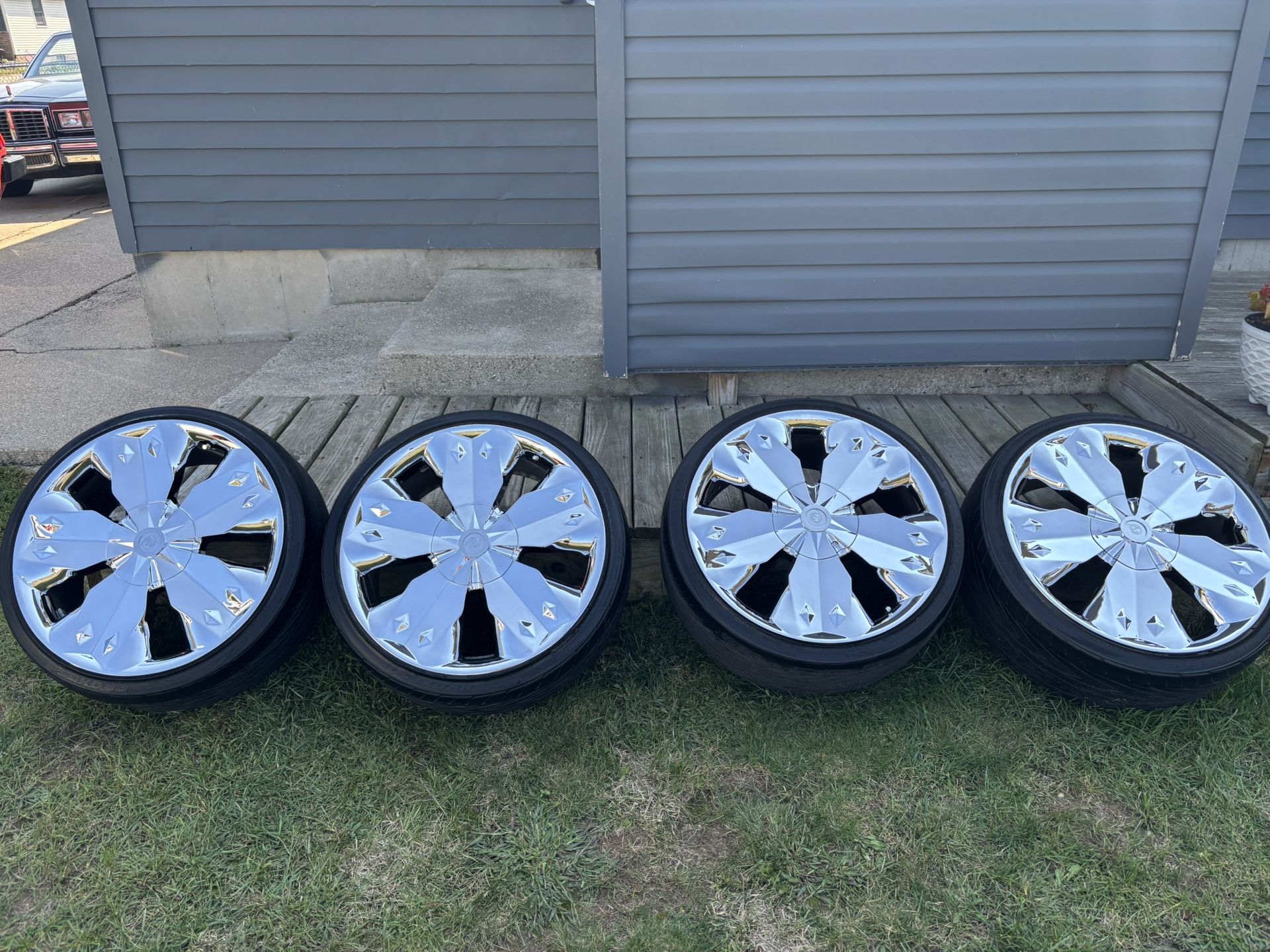   20" Real Solid Chrome Rims  5 x 4.75 (5x120.65mm) 