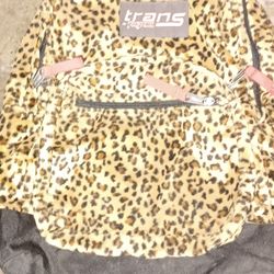 JANSPORT trans Leopard Print Backpack 