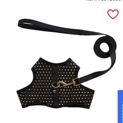 NEW Whisker City® Gold Dot Cat / Small Pet Leash & Harness Combo **Several Available (2) Sizes** Retails For $25 An Absolute Steal @$12 !!**