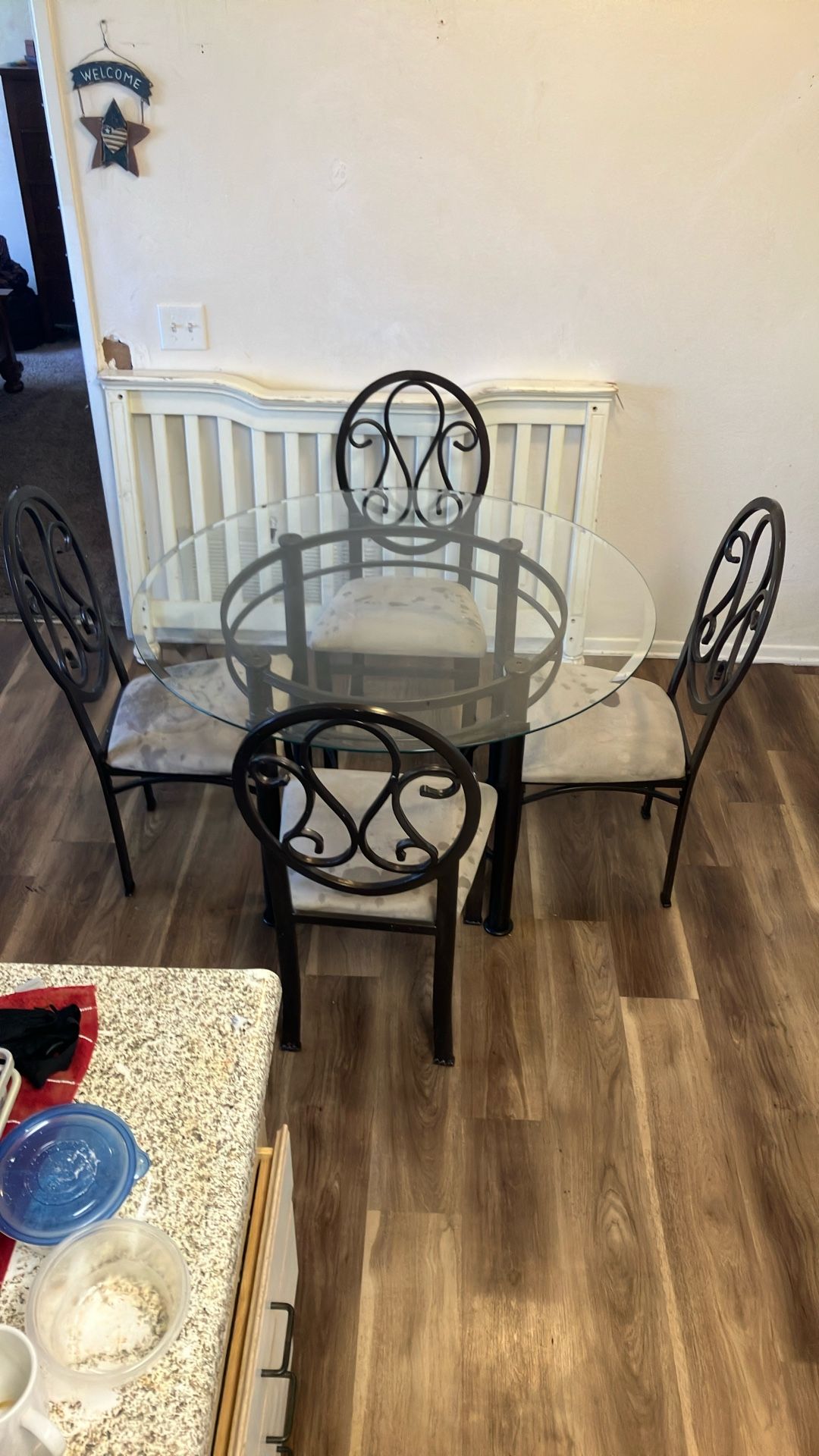 Glass Table With Matchjng Chairs