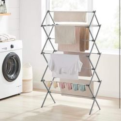 Foldable Clothes Drying Rack Steel Frame