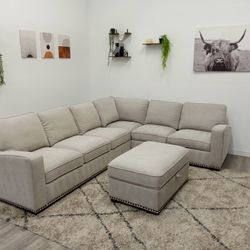 2 Piece Sectional Couch W/ Ottoman