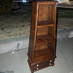Vintage Solid Wood Coffin Shelf