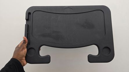 Steering wheel desk tray