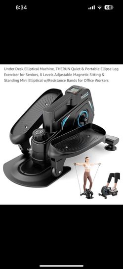 Under Desk Elliptical Machine Electric Seated Leg Foot Pedal Exerciser