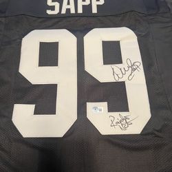 Warren, Sapp Signed The Raiders Jersey With Inscription Raidernation