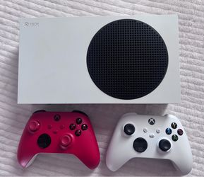 Xbox series S with two controllers