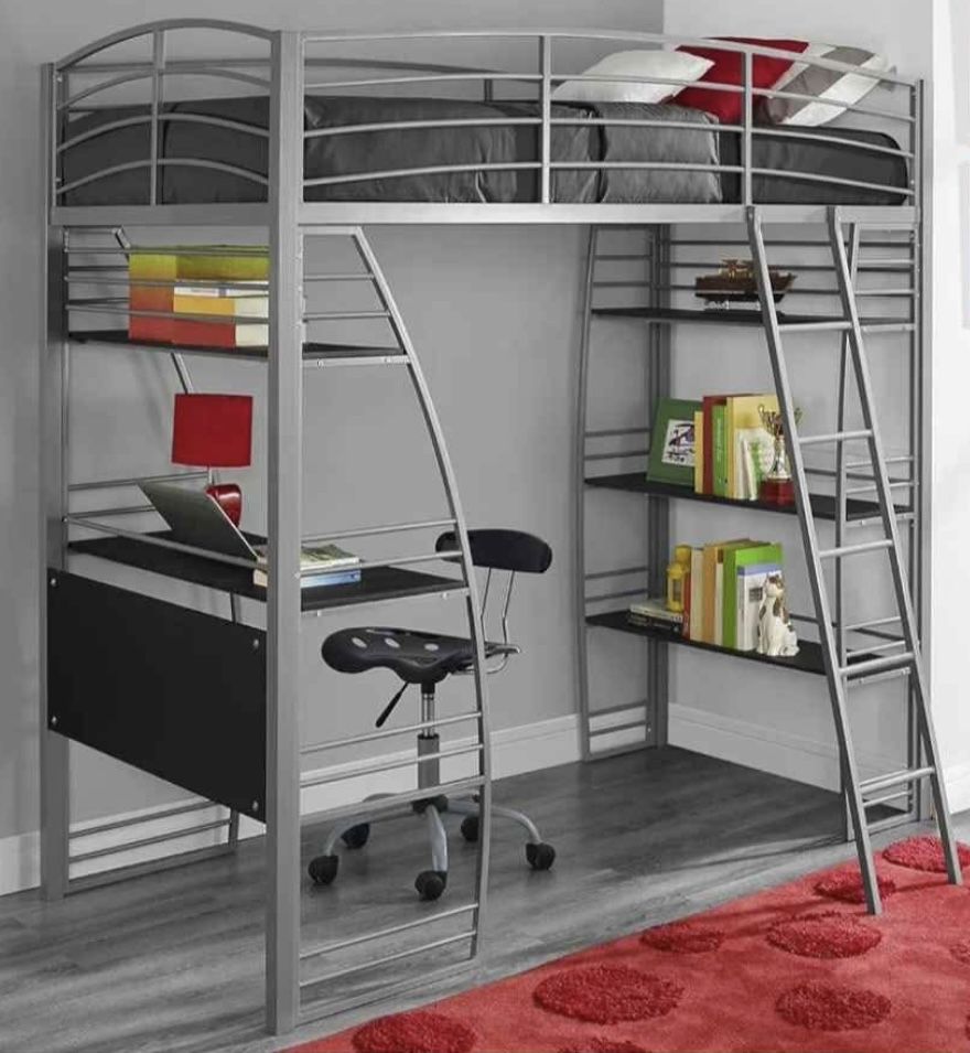 Twin Bed With Mattress And A Lot Of Room Under