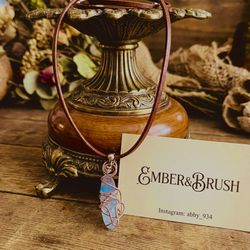 Handmade Turquoise Stone Pendant Necklace 