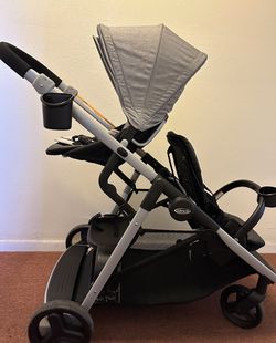 Graco Ready2Grow LX 2.0 Double Stroller Features Bench Seat and Standing Platform Options, Clark