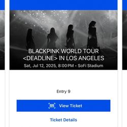 blackpink 7/12 ticket 