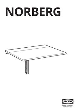 IKEA Norberg - 2 Wall Mounted Drop Leaf Tables in EXCELLENT CONDITION