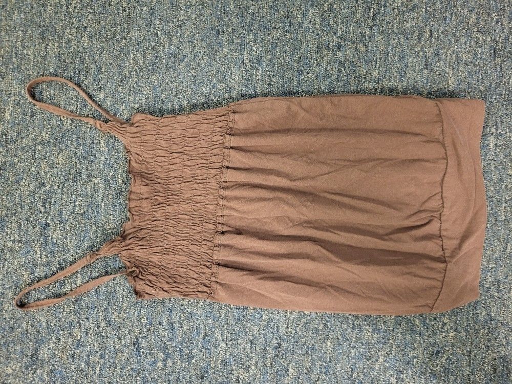 Jrs sm Charlotte Russe brown rushing halter top shirt Lot 83