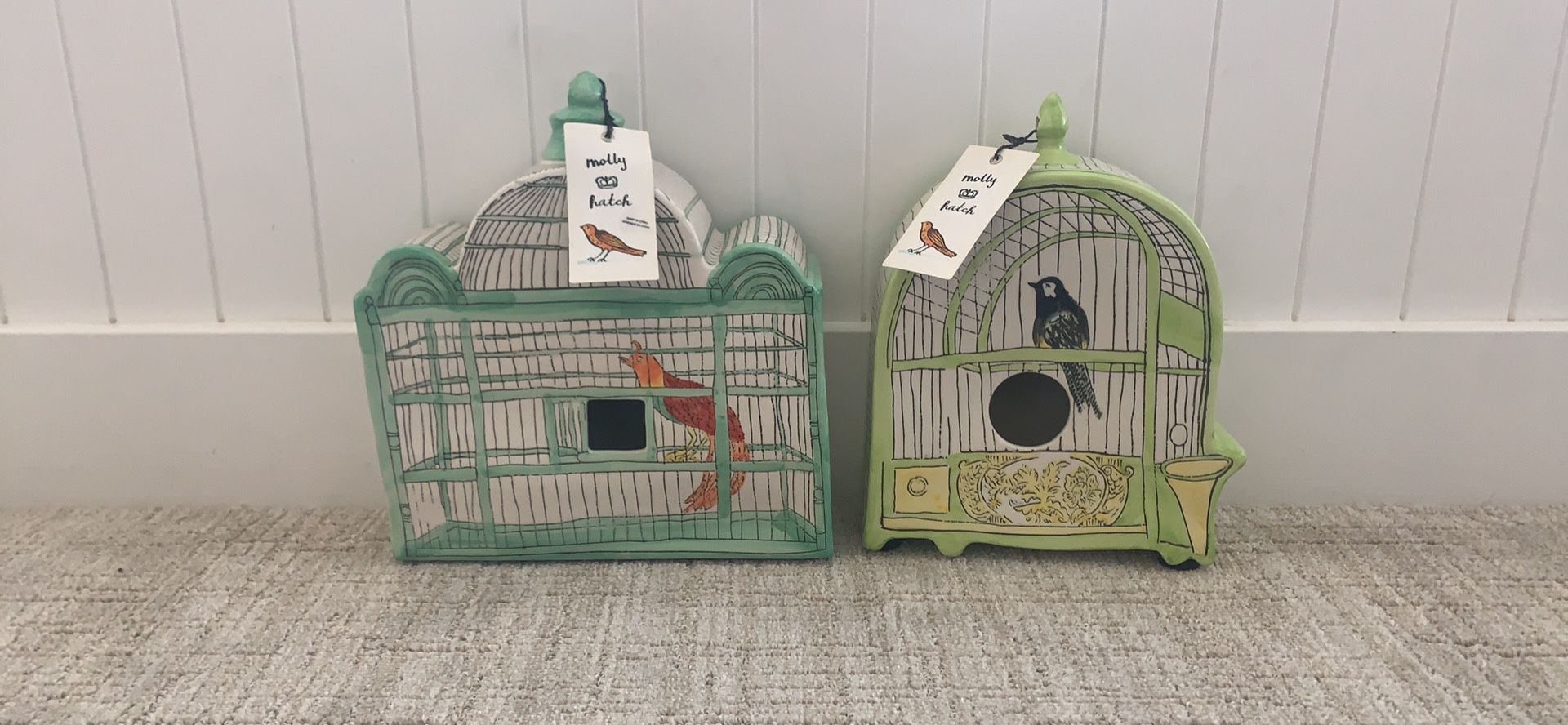 Mollie and Hatch decorative bird houses from Anthropologie