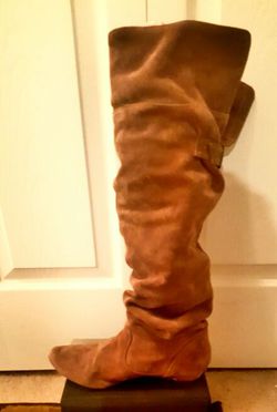Jessica Simpson Over the knee or fold over suede boots size 8.5
