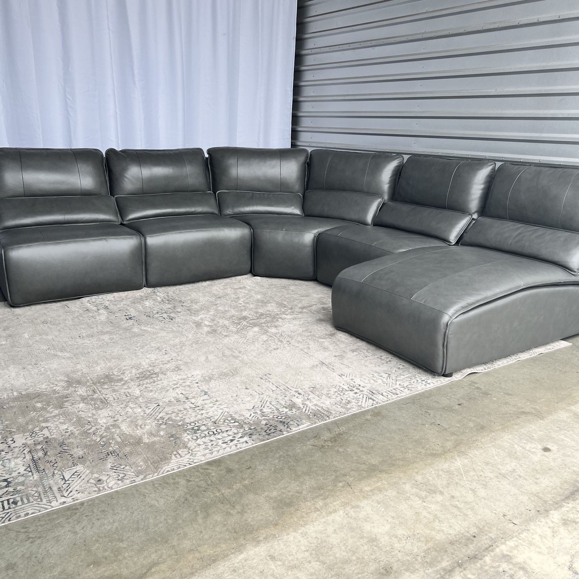 Williamton 5 Piece Leather Modular Power Reclining Sectional Sofa - Delivery Included