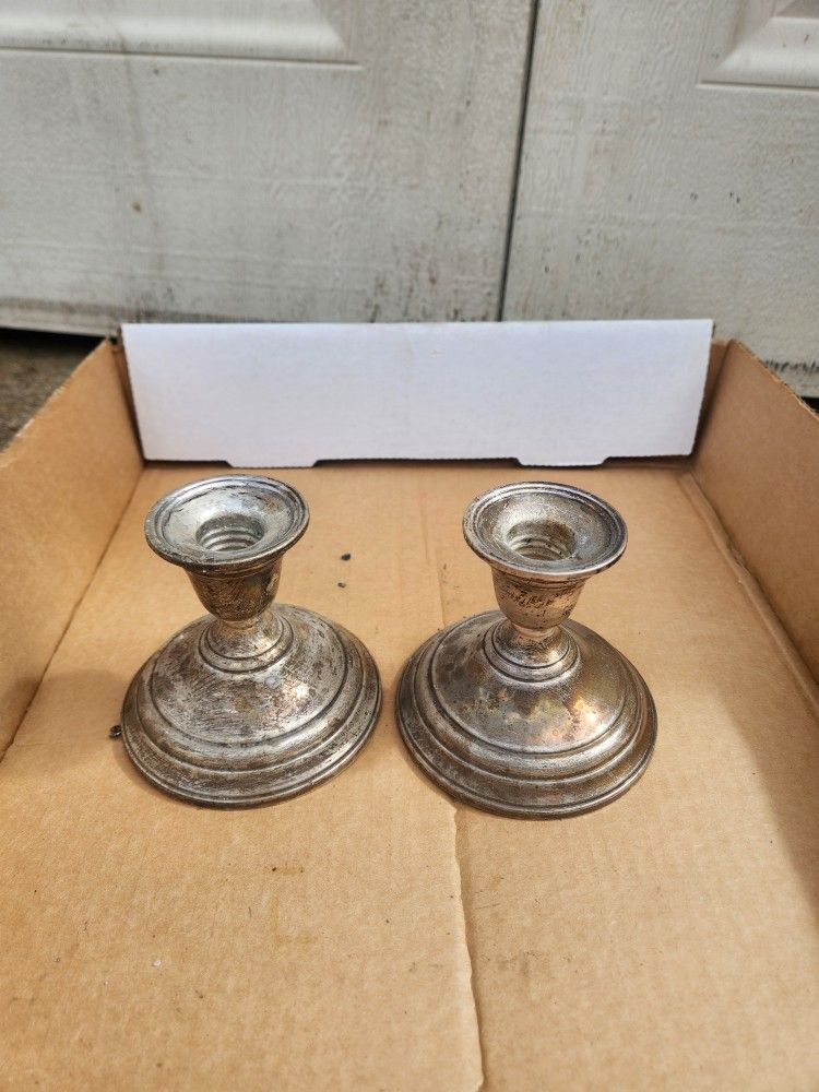 'International Silver' candle holders