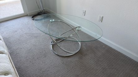 Glass coffee table