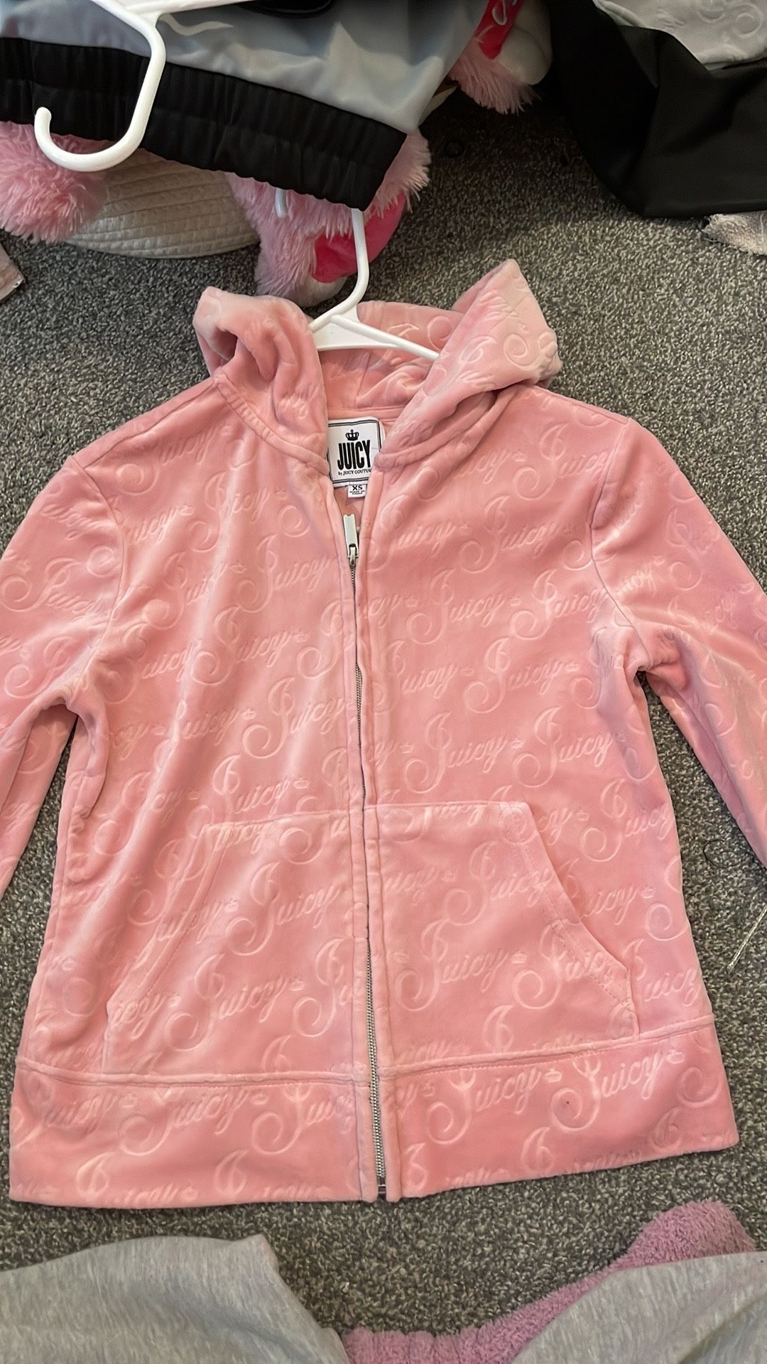 Juicy Couture zip up jacket, Women’s XS, pink/grey