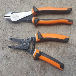 Klein  1000 Volt wire strippers and wire cutters