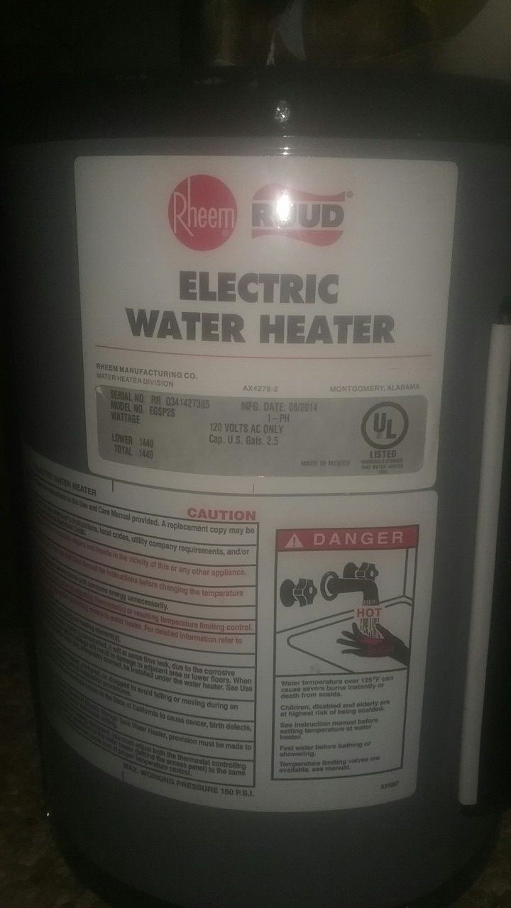 2 Rudd hot water heaters