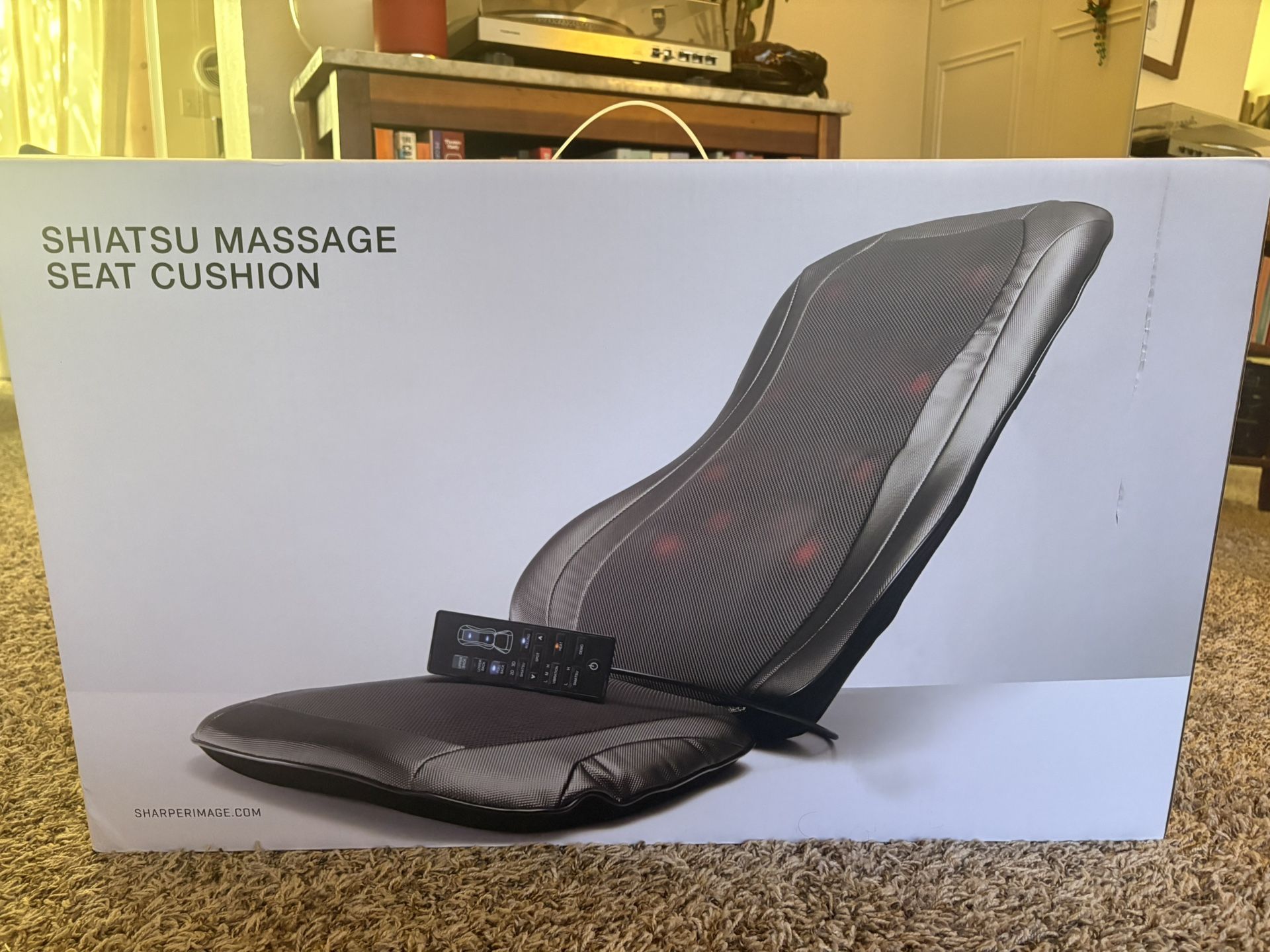Sharper Image Shiatsu Massage Seat Cushion Chair