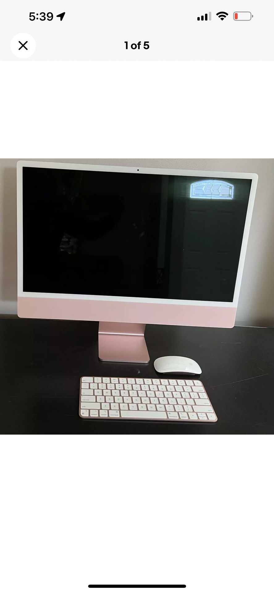Apple iMac 24" (256GB SSD, Apple M1, 3.20GHz, 8GB, 7-Core GPU) Pink (NO BOX)