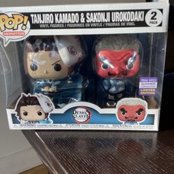 Funko Pop! Animation Tanjiro Kamado & Sakonji Urokodaki 2 Pack 