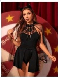 Black Halloween Witch Costume Set Size S