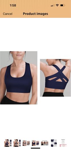 Sports Bra Seamless Padded Strappy Sports Bras for Women Yoga Bra Workout Removable Cups