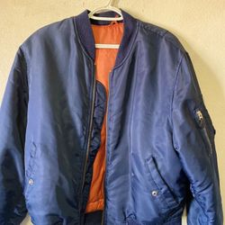Vintage Bomber Jacket/NavyBlueOrange