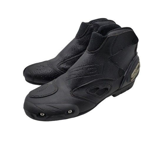 SIDI 'Blade' Mens Mid Motorcycle Boots Black Leather Durable Moto Shoes Sz 11 M