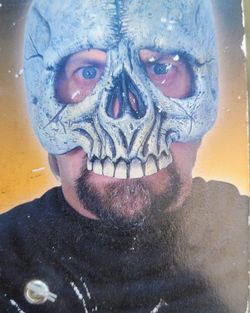 Midnight Creatures Deluxe Vinyl Halloween Mask Head Topper Half Mask  Skull Eery 